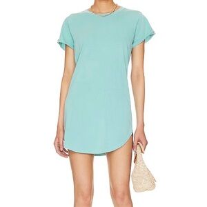 TULAROSA GREEN THE JEANNIE TSHIRT DRESS SMALL AQUA SPLASH